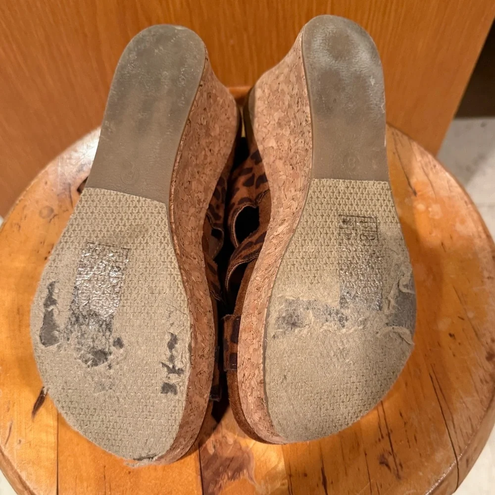 Pierre‎ Dumas Brown Leopard Print Wedges